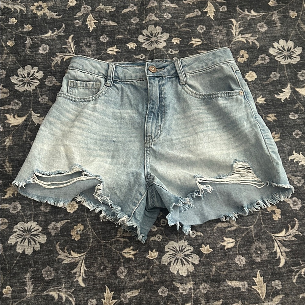 Sincerely Jules Light Blue Distressed Jean Shorts